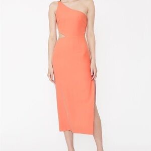BARDOT Jenna One Shoulder Dress in Orange Fiz Size 10 NWT